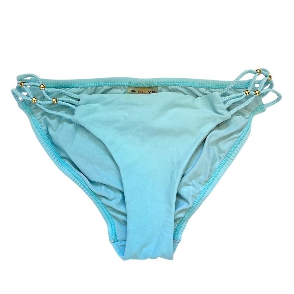 PilyQ Women's Small Blue Swimsuit Bottom With Open Sides